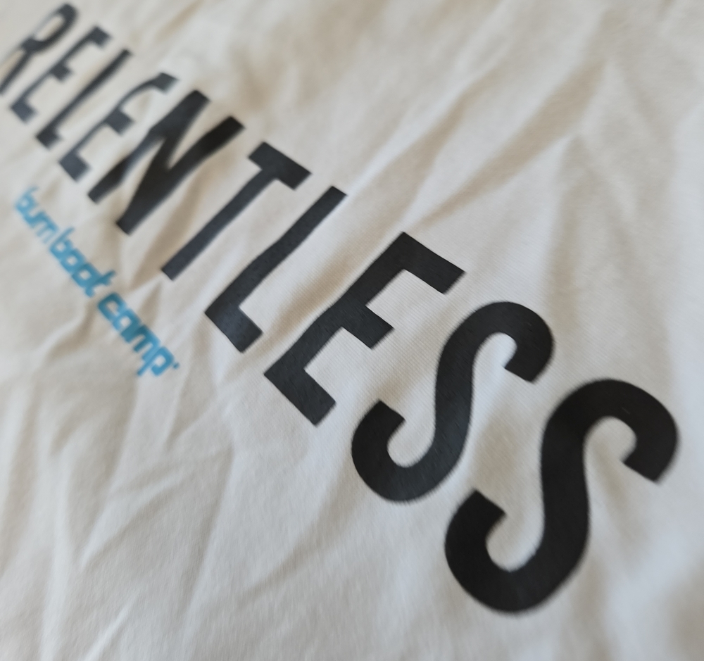 Burn Boot Camp Relentless White Tank Top